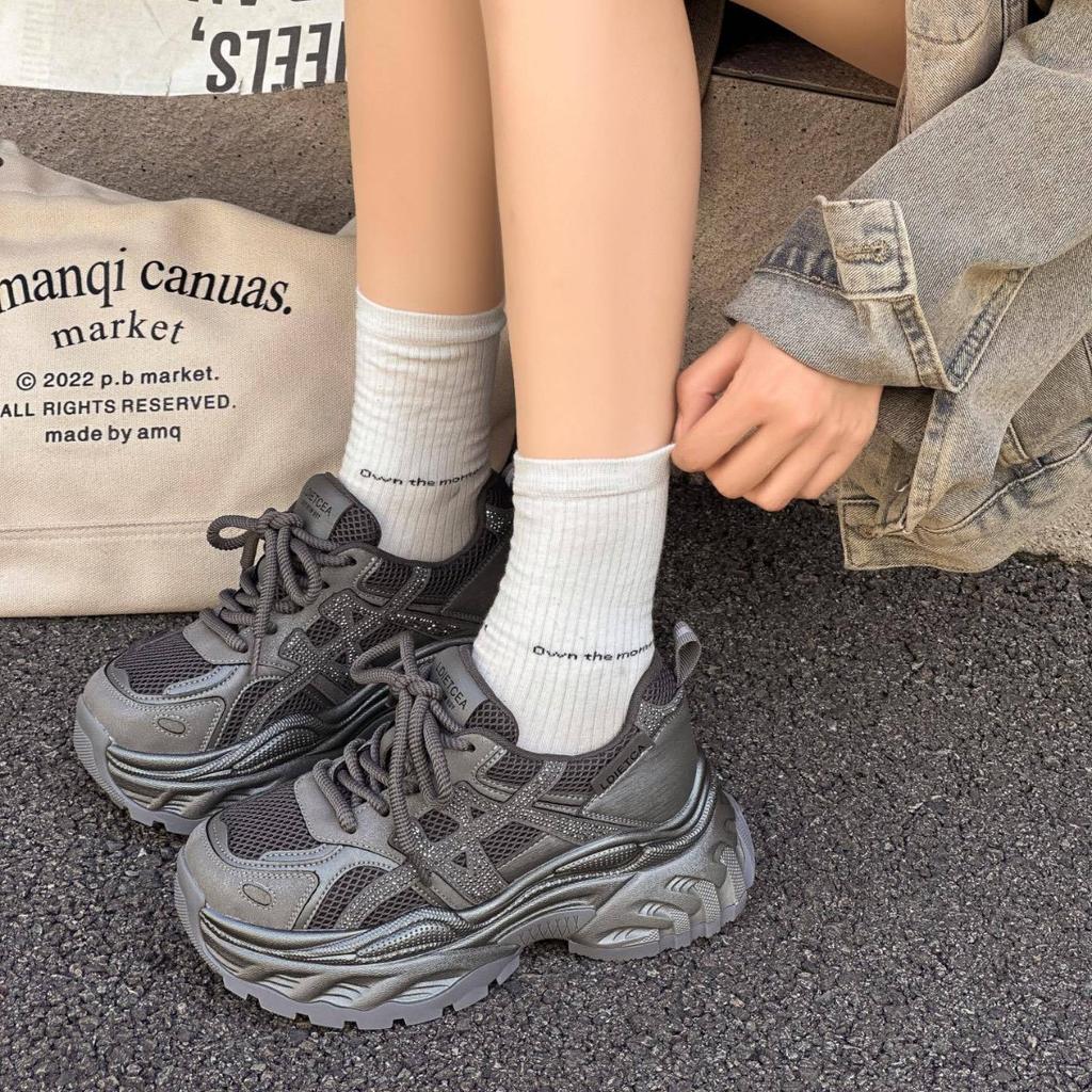 Paris retro German training shoes women's shoes 2025 new lace-up casual shoes platform Internet celebrity popular sports shoes dad shoes