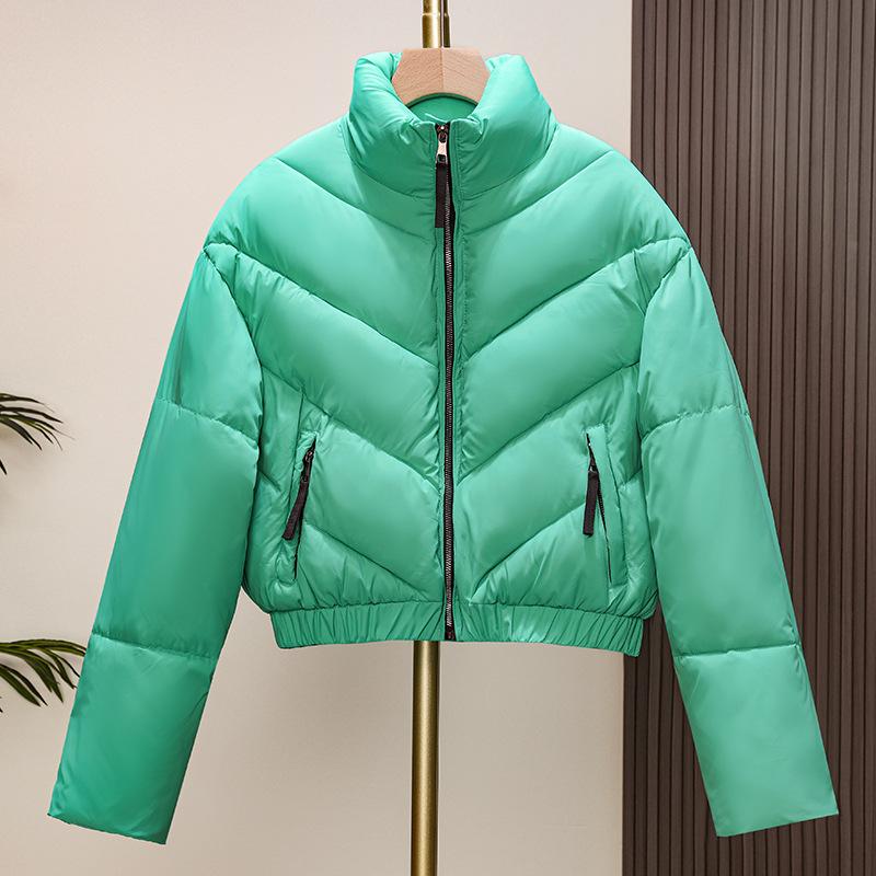 2025 European Down Cotton Jacket Women's Short Maillard Niche Design Puff Winter American Retro Bread Jacket