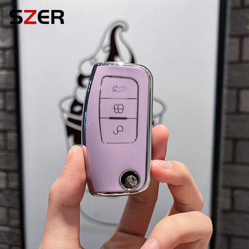 New TPU Folding Key Cover Bag Shell Case Keychain Protector For Ford Focus 2 MK2 Fiesta Mondeo Galaxy Falcon Territory Ecosport