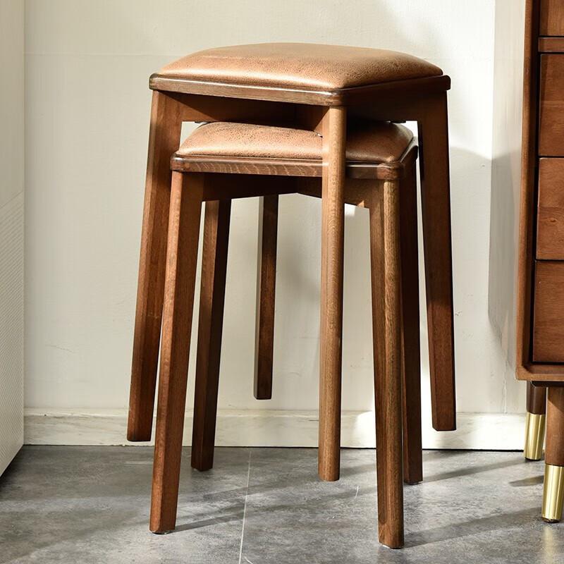 Stackable Padded Wooden Stool