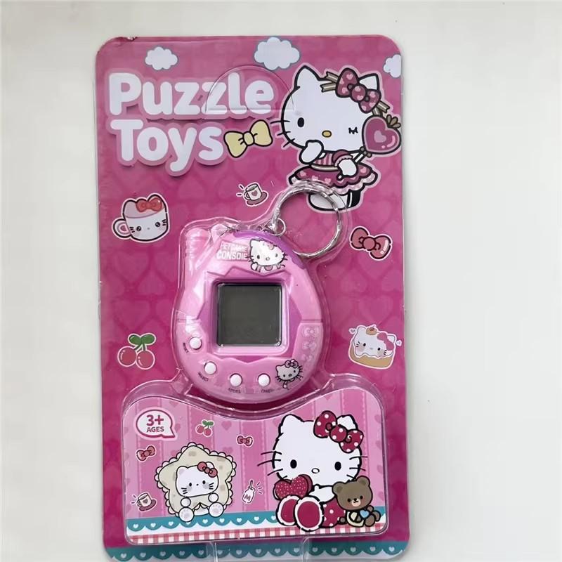 

Hello Kitty Virtual Pet Mini Game Console Kuromi Original Cartoon Toys Hellokitty Keychains Toys Birthday Gifts