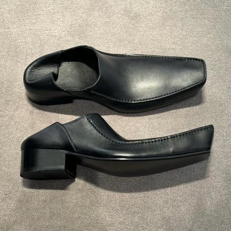 

Модная мужская женская обувь Черные лоферы Обувь на высокой платформе Оксфорды Обувь на толстой подошве Формальная деловая обувь Слипоны Кожаная повседневная обувь 45 36 чёрный