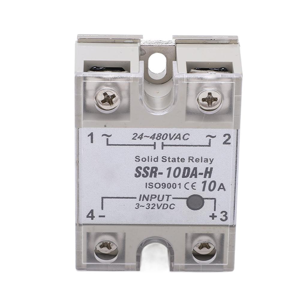 10A Einphasen-Halbleiterrelais SSR-Relaismodul für Steuerungssystem 3-32 VDC 24-480 VAC