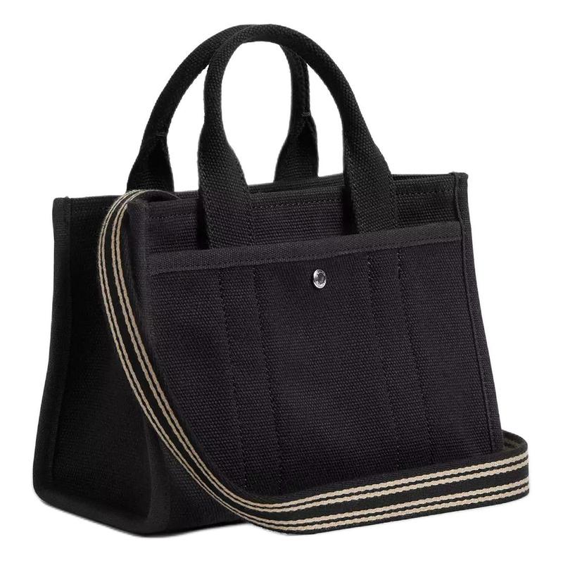 COACH Cargo 20 cursive logo embroidery canvas and grosgrain shoulder crossbody handbag small women's black