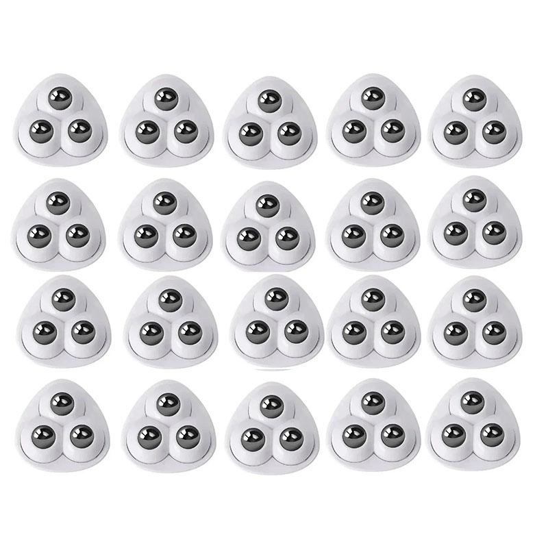 Mini Self Adhesive Caster Wheels Universal Stainless Steel Swivel Wheel 360° Rotation Pulley for Furniture Cabinet Trash