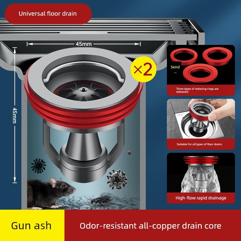 New Model Anti-Odor Drain Device for Bathroom, Universal Inner Core Anti-Backflow Valve, Anti-Odor Gadget for Drain Pipes, Sealing Cover