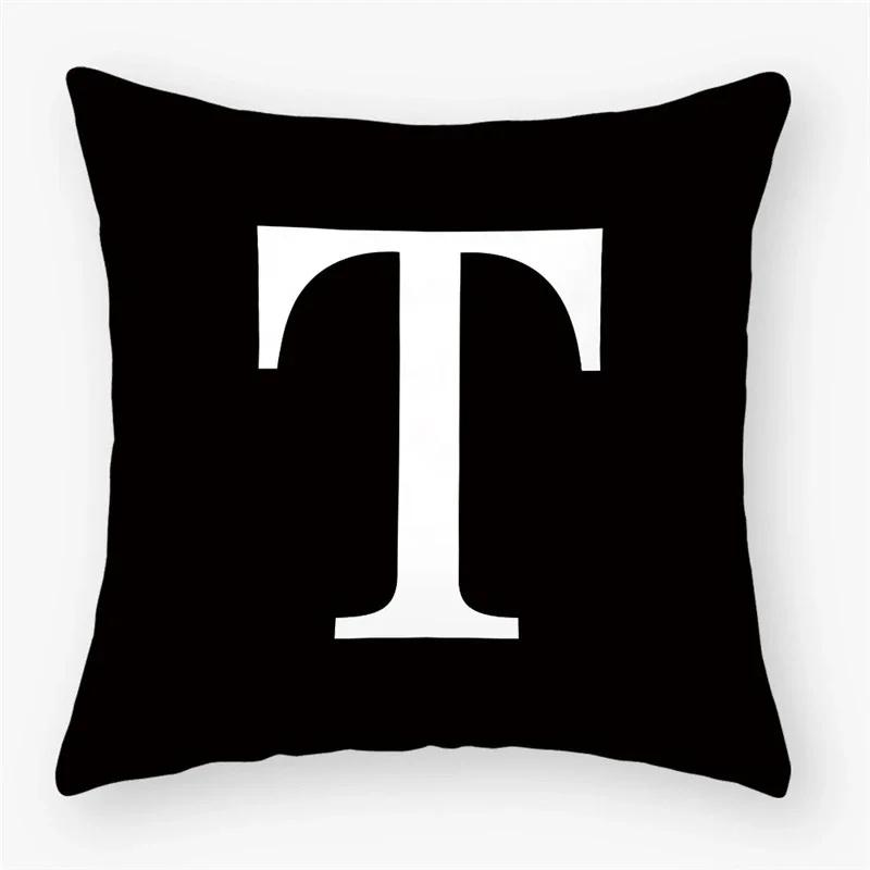 White Letter Cushion Cover X Polyester Pillowcase Sofa Cushions Decorative Throw Pillows Cover Home Decoration Pillowcover