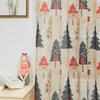 2PC Christmas Day Decoration Christmas Tree Translucent Curtains and Window Screens, Suitable for Living Room, Bedroom, Party, W