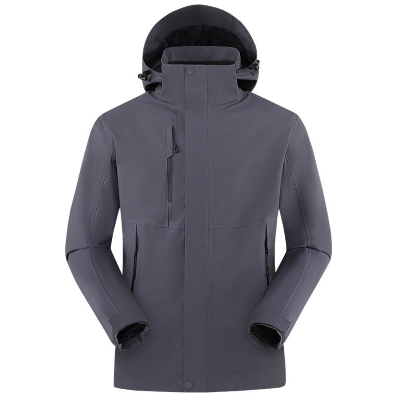 Premium 3-in-1 Outdoor Shell Jacket - Corporate Logo, Windproof, Waterproof, Ideal for Hiking and Mountaineering.