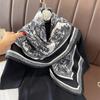 90*90cm Luxury Brand Square Silk Scarf Women Satin Print Hijab Scarves Muslim Pareo Bandana Female Shawl Wrap Headband Foulard