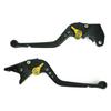 S129 Black (Gold) Suzuki Brake Clutch Lever 6 Level Adjustment Long Fit V-Strom 250 GSX250R GSR250 GSX-S750 Etc