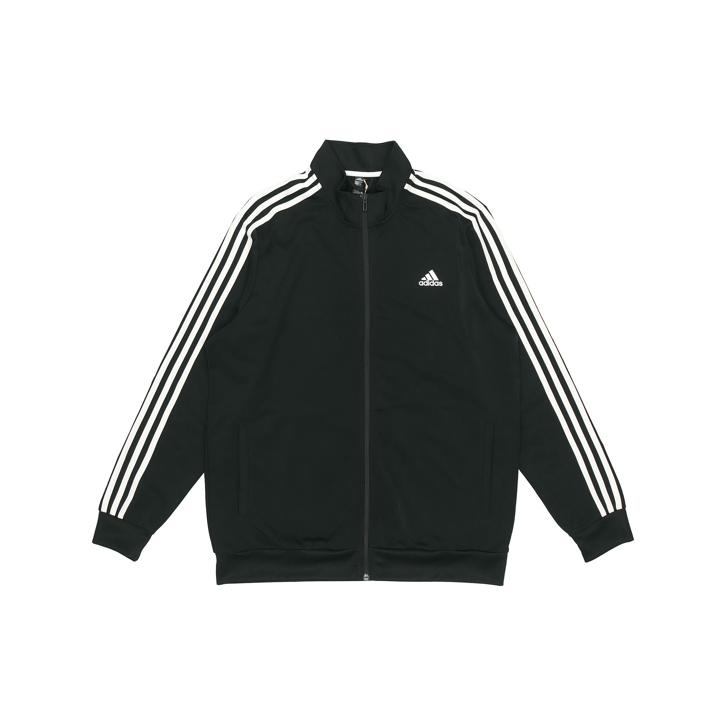 Men s adidas 3s Tt Tric Stripe Sports Stand Collar Jacket Autumn Black H46099 XXL