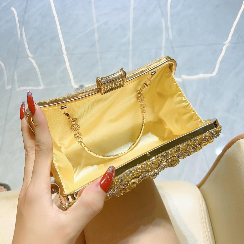 Socialite Schwerindustrie Tasche Diamantenbesetzte Handtasche Handtasche, Cheongsam Umhängetasche für Damen