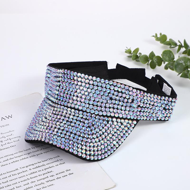 Hollow Out Baseball Cap Set with Diamond Baseball Cap for Men and Women Fedora Colored Diamond Summer Travel Party Hat