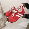 Retro color matching flat-bottomed German training shoes for women's 2025 new breathable mesh comfortable and light sports and leisure Forrest Gump sh