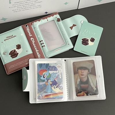 Französisch Dünn Und Clever PVC Hülle Kartenfach Einzelnes Fach Tragbares Fotoalbum 3-Zoll Kleines Kartenaufbewahrungsbuch Aufbewahrungstasche