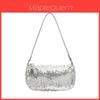 Pvc Silver Shoulder Bag With Glitter Sequins For Nightclub And Daily Fashion
