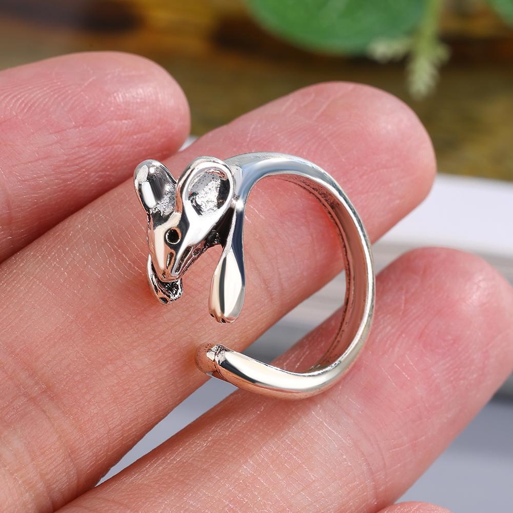 1 Kreativer Vintage Rat Verstellbarer Legierungsring - Einfach und Niedlich Hypoallergen und Umweltfreundlich Dekorative Accessoires Geschenke