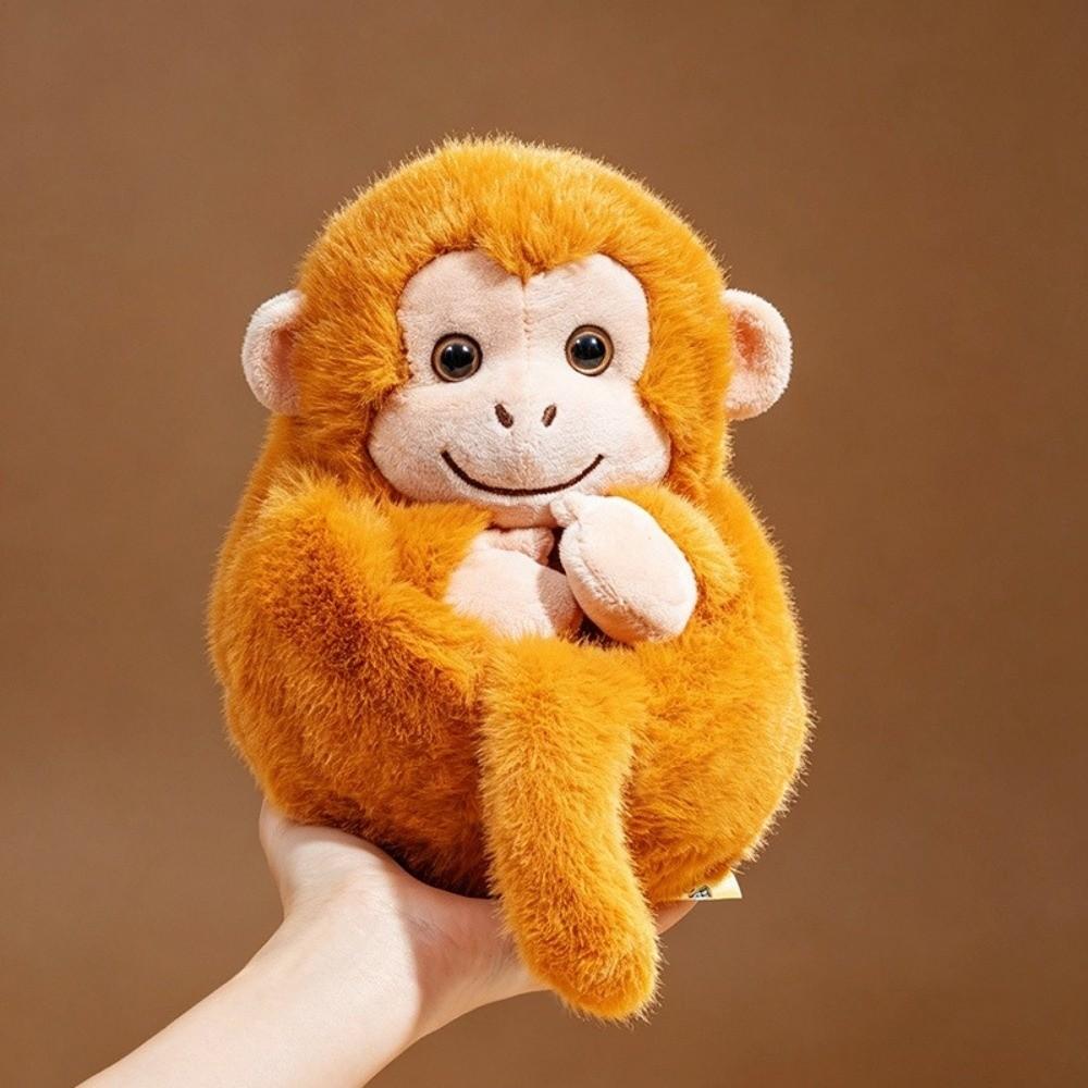 Hedgehog Zodiac Goat Plush Toy Chubby Animal Stuffed Toy Funny Flip-over Sheep Keychain Xmas Gifts