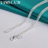 URMYLADY 925 Sterling Silver Three Heart Frame Pendant Necklace For Women Wedding Party Fashion Jewelry