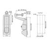 Compression Latch Lock Zinc Alloy Adjustable Lever Hand Operated Flush Lever Marine Applicable Door Hardware
