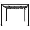 Vidaxl Garden Gazebo With Retractable Roof, Anthracite, 3X3 M, Steel