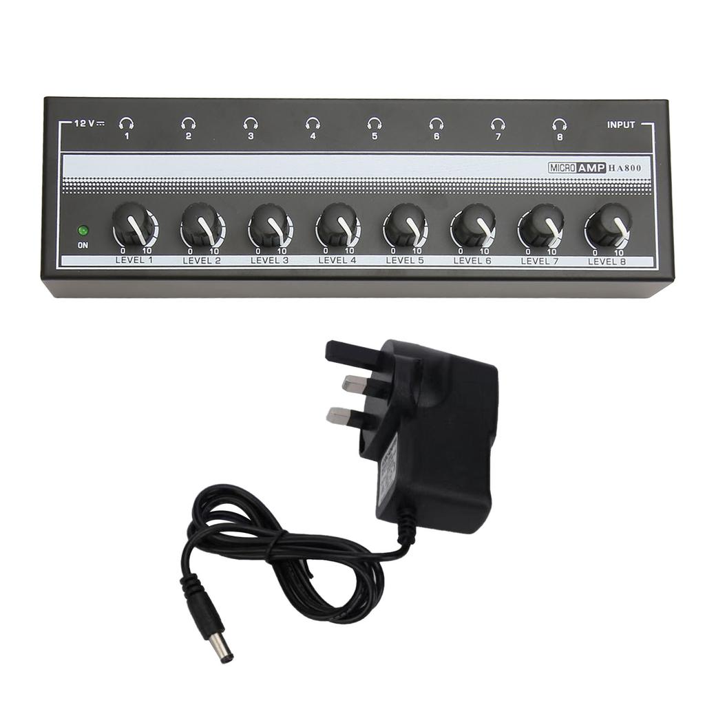 Kopfhörerverstärker, professioneller Hochleistungs-Plug-and-Play-8-Kanal-Stereo-Kopfhörerverstärker