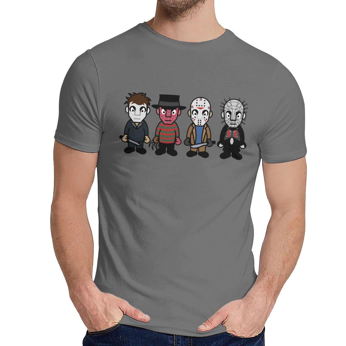 Custom Horror Movie Serial Killers Horror Movie Serial Killers T Shirt Man Hipster Cotton Clothes O XL
