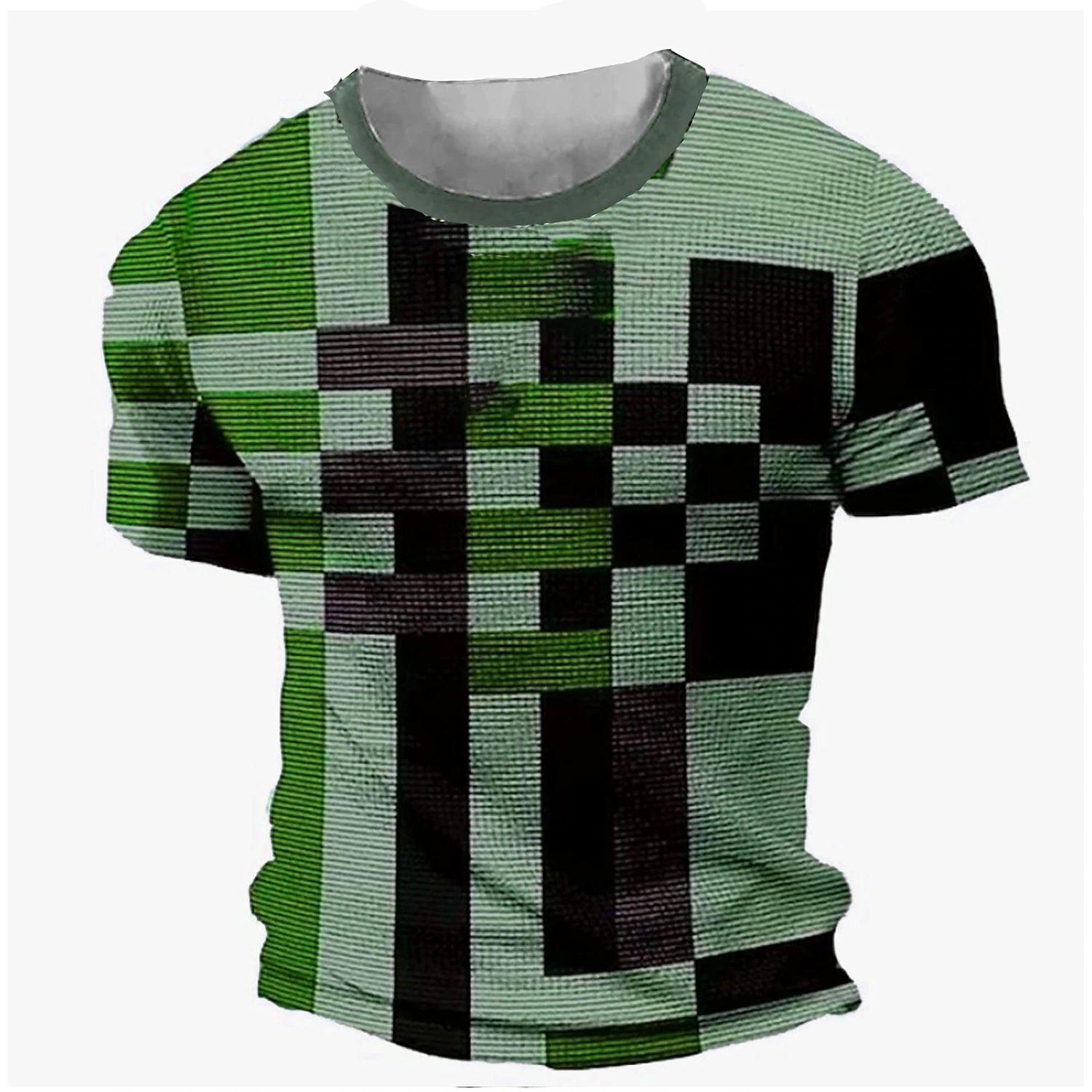 

Винтажный клетчатый принт мужская футболка летняя повседневная толстовка с круглым вырезом свободный джерси короткий рукав дешевые футболки повседневная мужская одежда 4XL