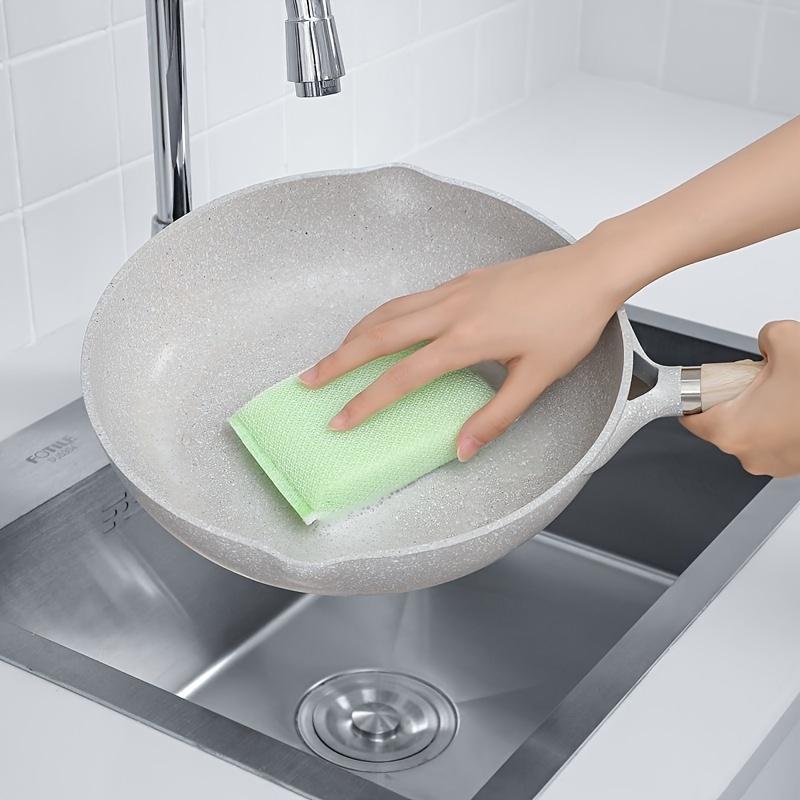 3pcs, Kitchen Dishwashing Sponge,Does Not Hurt Pot Brush Pot Artifact, Household Scratch-free Cleaning Sponge Wipe, Scouring Pad, Kitchen Scrub Sponge