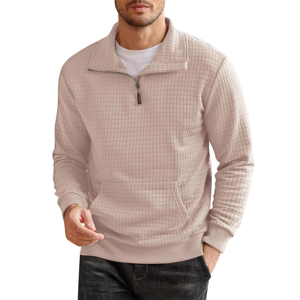La felpa con collo alto da uomo primaverile e autunnale è un maglione casual da esterno