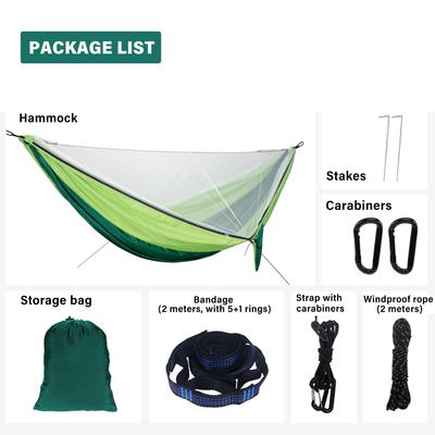Outdoors Hammock with Mosquito Net 300kg Load Capacity Easy Installment Portable Hammock for Camping Picnic Outdoors