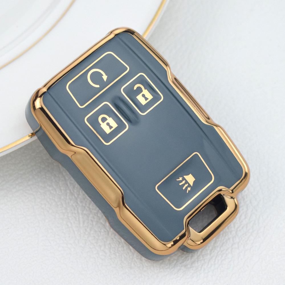 New Car Key Cover Case fob For Chevrolet Suburban Silverado GMC Terrain Yukon Tahoe Sierra Smart Auto Accessories Key Ring