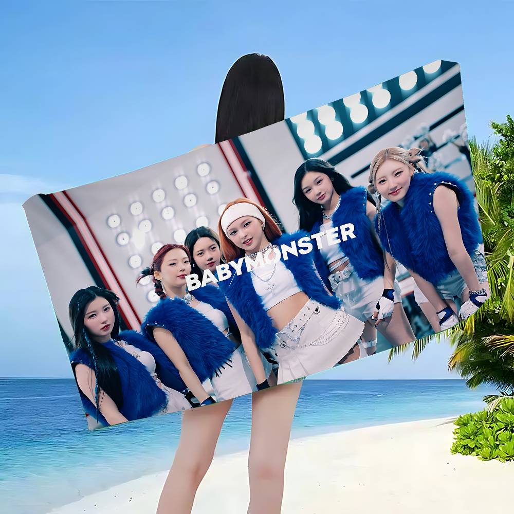 Popular Kpop Group B-Baby M-Monster Beach Towel Colorful Bath Towels For Girl Microfiber Quick Dry Sand Free Beach Yoga