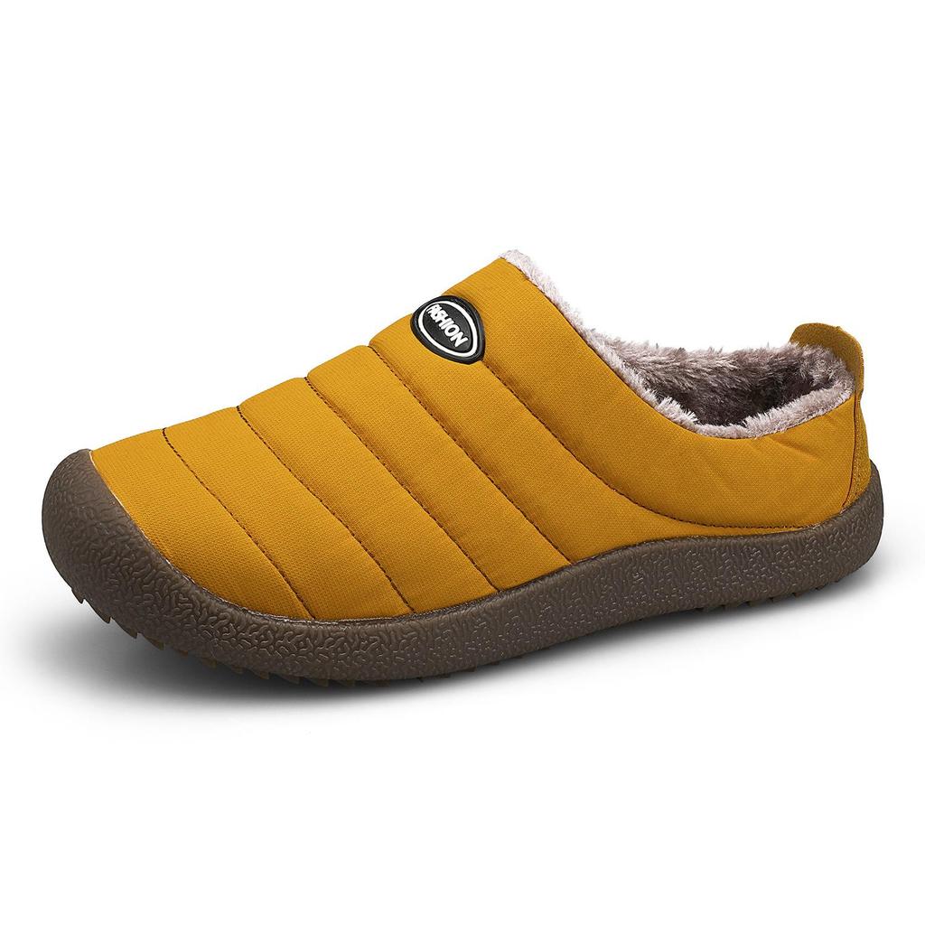 Men's Plush Winter Indoor Slippers - Warm Dual-Use Cotton Shoes for Home