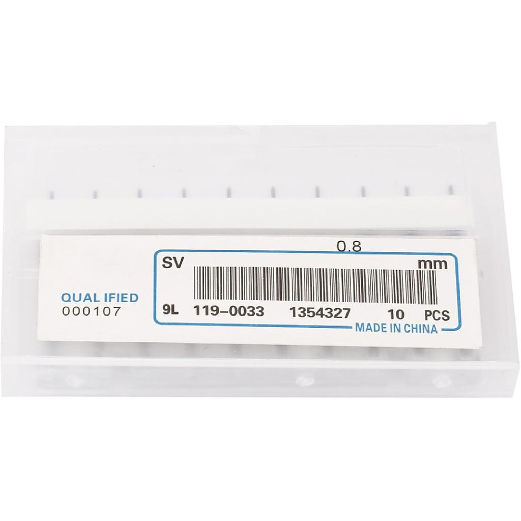 10pcs Tungsten Nose End Mill Blue Coated Spiral Router Bits Milling Machine Cutter Drill Bit CNC Rotary Burrs Set Tool(0.8mm)