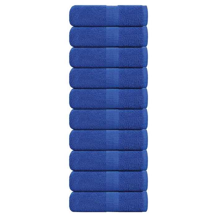 VidaXL Washcloths 10 Pieces FROGN Blue 30 X 30 Cm 100% Cotton 136706