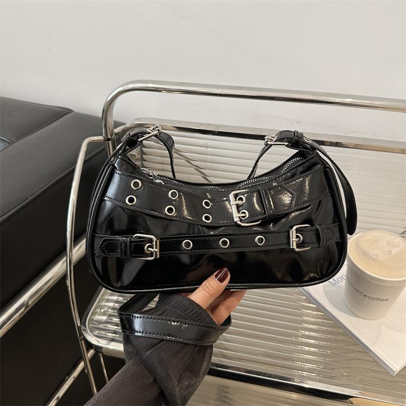New Korean Style Underarm Bag for Women Soft Touch Faux Leather Shoulder Purse Minimalist Design Chic Handbag