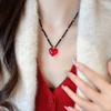 Romantic Fashion Choker Irregular Sweater Chain Adjustable Crystal Heart Bracelet  Women Gifts