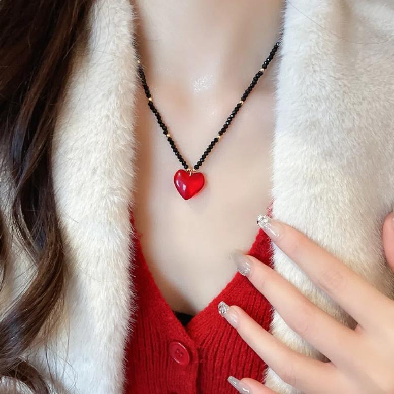 Romantic Fashion Choker Irregular Sweater Chain Adjustable Crystal Heart Bracelet  Women Gifts