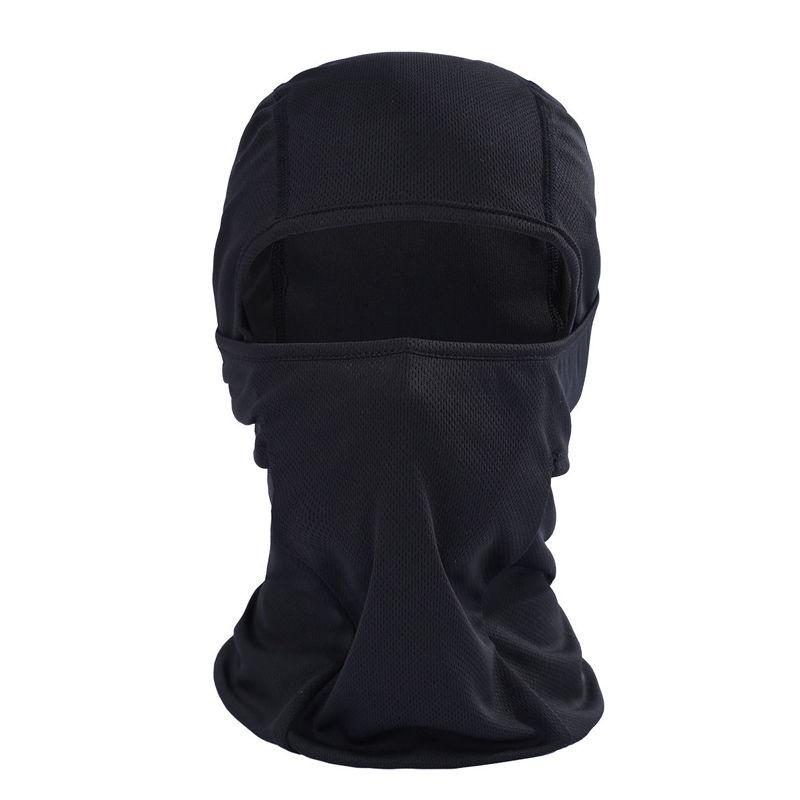 Outdoor Motorrad Warme Vollgesichtsmaske Sturmhaube Ski Hals Schwarz Schutz In Bequemer Lycra