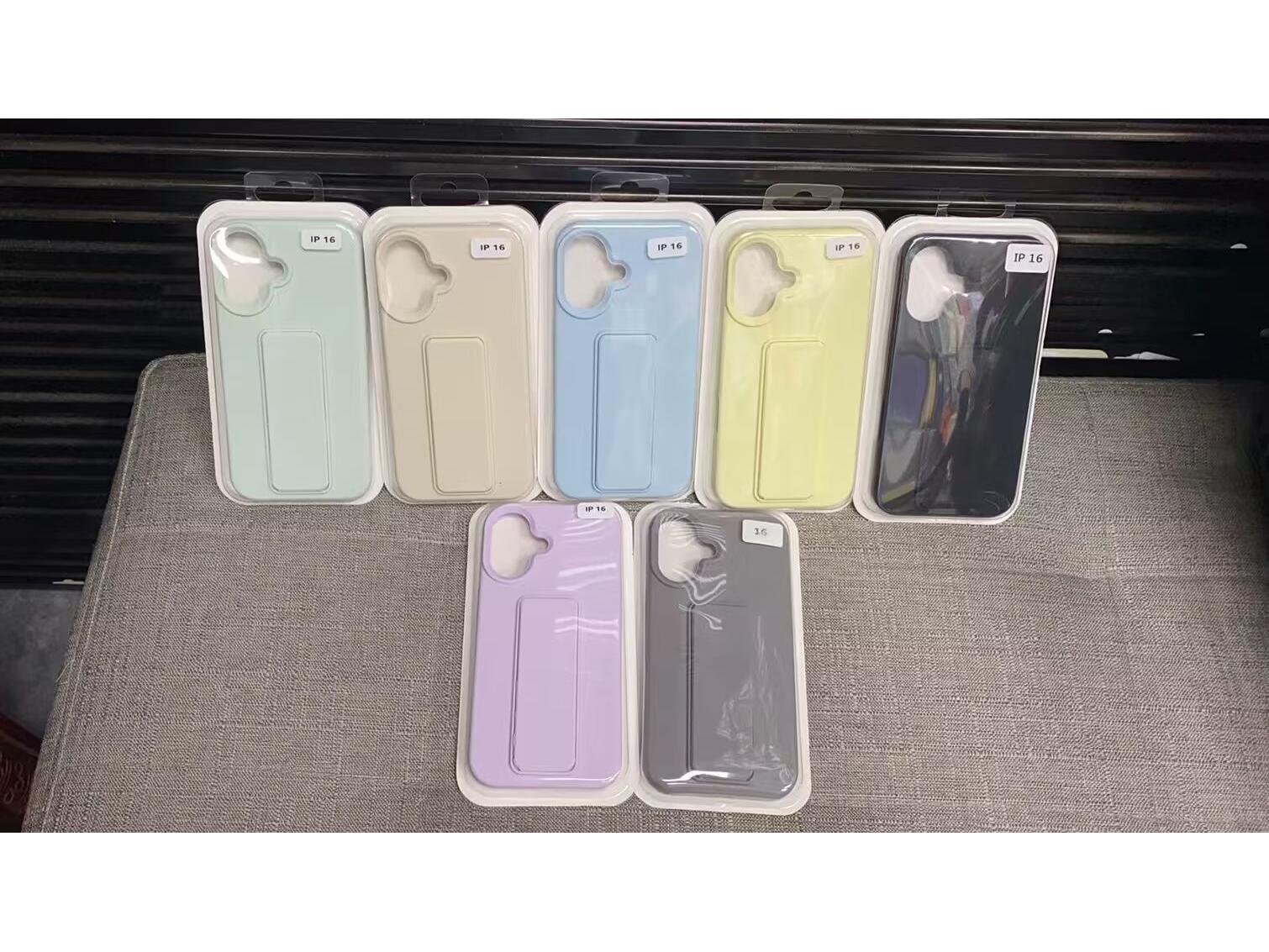 

Liquid Silicone Folding Bracket Case for iPhone 16/15 Pro Max/14 iPhone 13 Pro Max