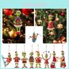 Adorable 2023 Green Monster Cartoon Christmas Tree Hanging Ornament Set For Festive Decor