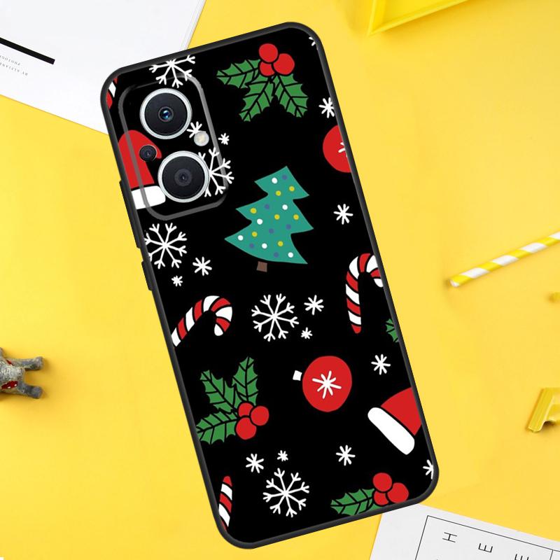 Christmas Snowflakes Case For OPPO Reno 7 Reno 10 Pro 4 5 6 8 Lite 8T 4Z 5Z OPPO Find X6 X5 Pro X2 X3 Neo Cover