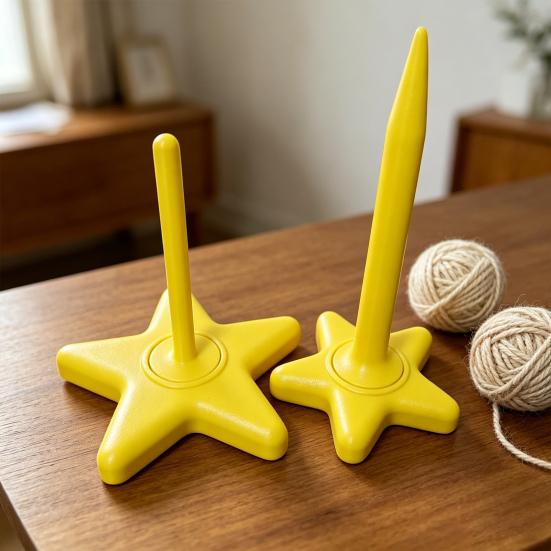 3D Printed Yarn Spinner Smooth Rotating Yarn Holder Cute Star Tangle-Free Yarn Spinner for Crocheting Knitting Lovers