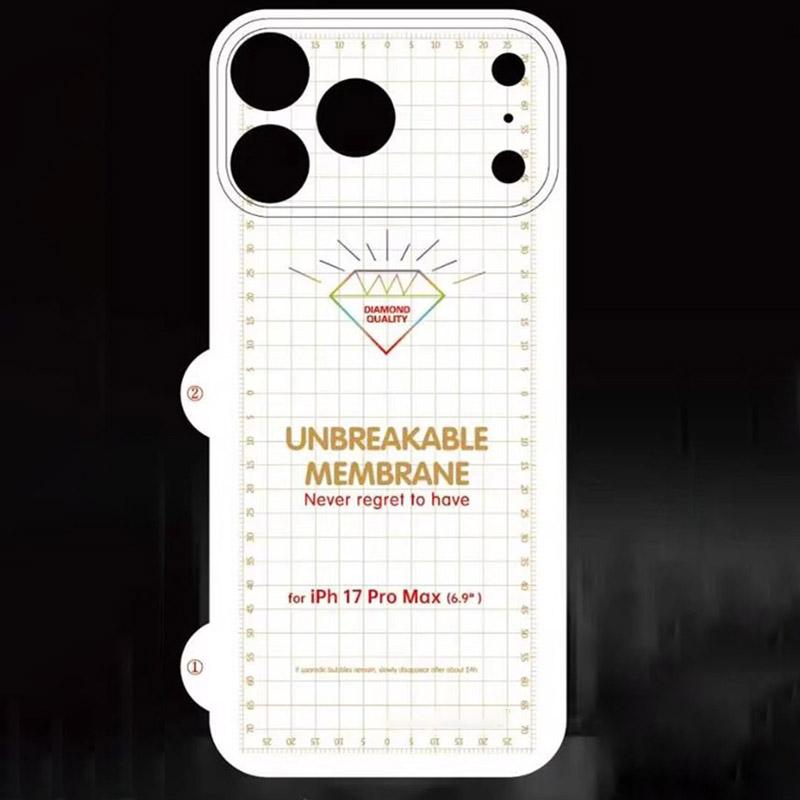 Čirá matná zadní hydrogelová fólie pro iPhone 17 Pro 17 Pro Max Celoplošná ochrana displeje a objektivu fotoaparátu pro iPhone 17 Pro Max Fólie
