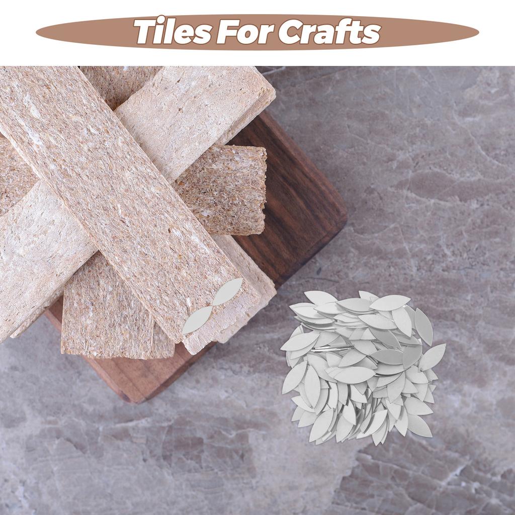 150 PCS Mirror Sticker Small for Crafts Shapes Ceramic Tile Glass Petal Mosaic Tiles