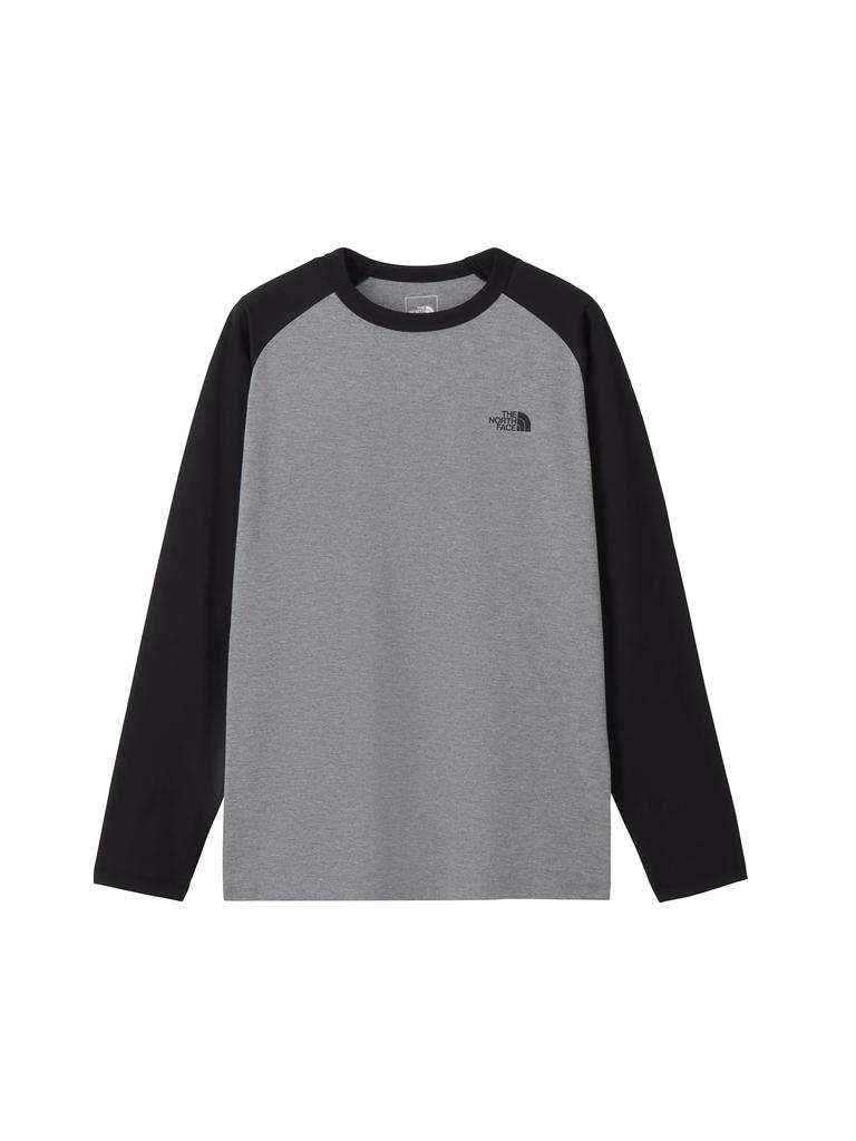 The North Face ES Baseball Mix Size Long Sleeve Cut and Sewn Tee Tee, Gray/Black, XL,