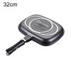 32Cm Double Sided Frying Pan Non-Stick Barbecue Tool Cookware Grill Frying Pan Injection Molding Home Cooking Kitchen Supplies