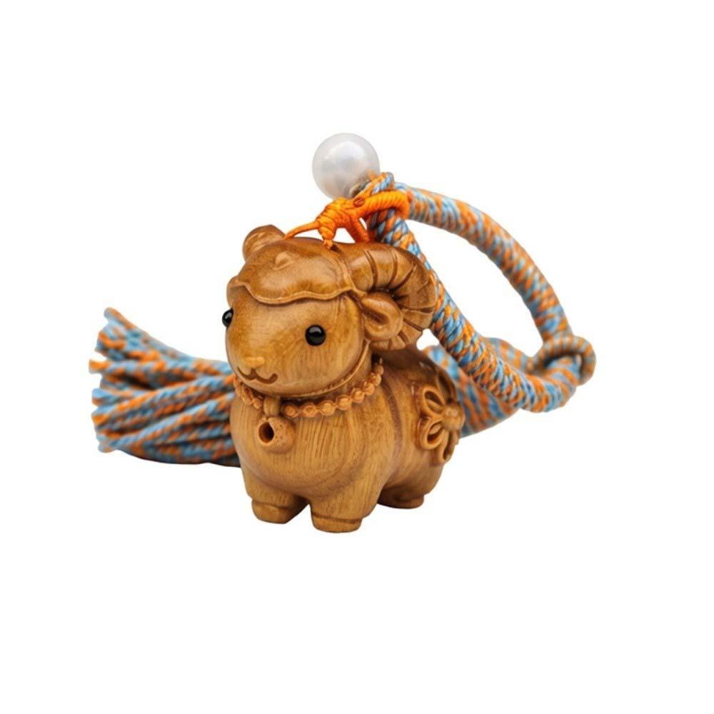 Alpaca Sheep Lamb Wooden Lamb Keyring Multi-Color Tassel Alpaca Bag Charm Unisex